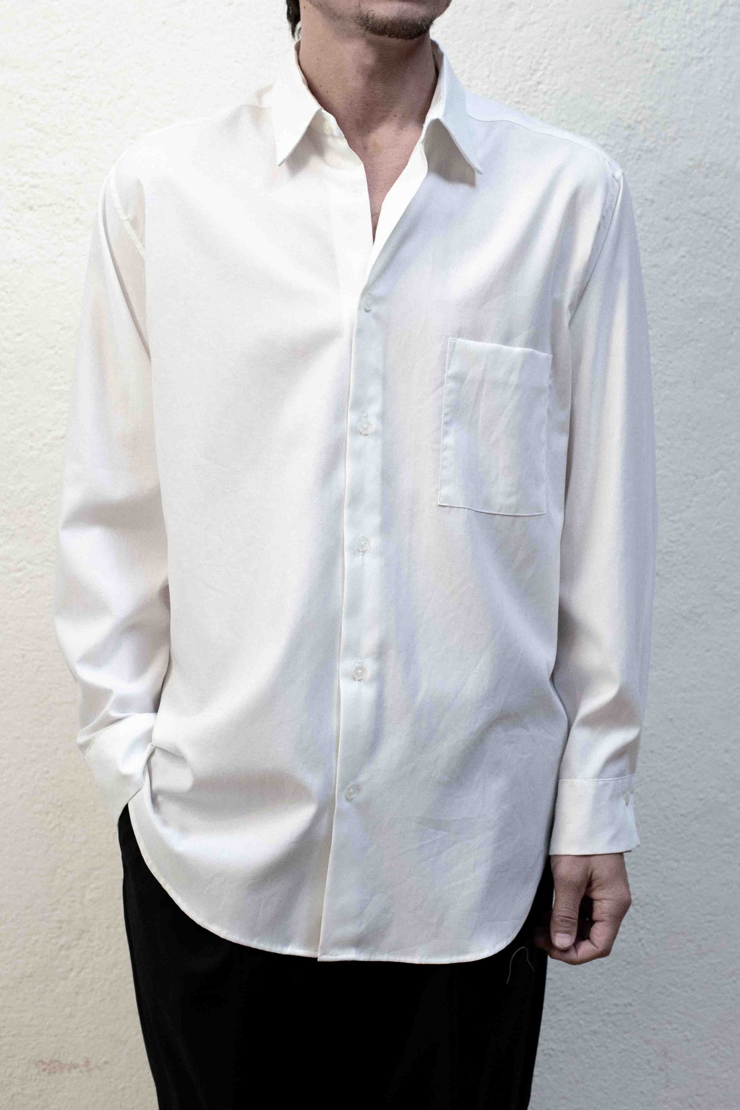 Dress Shirt in Optic White Egypt Pima Cotton