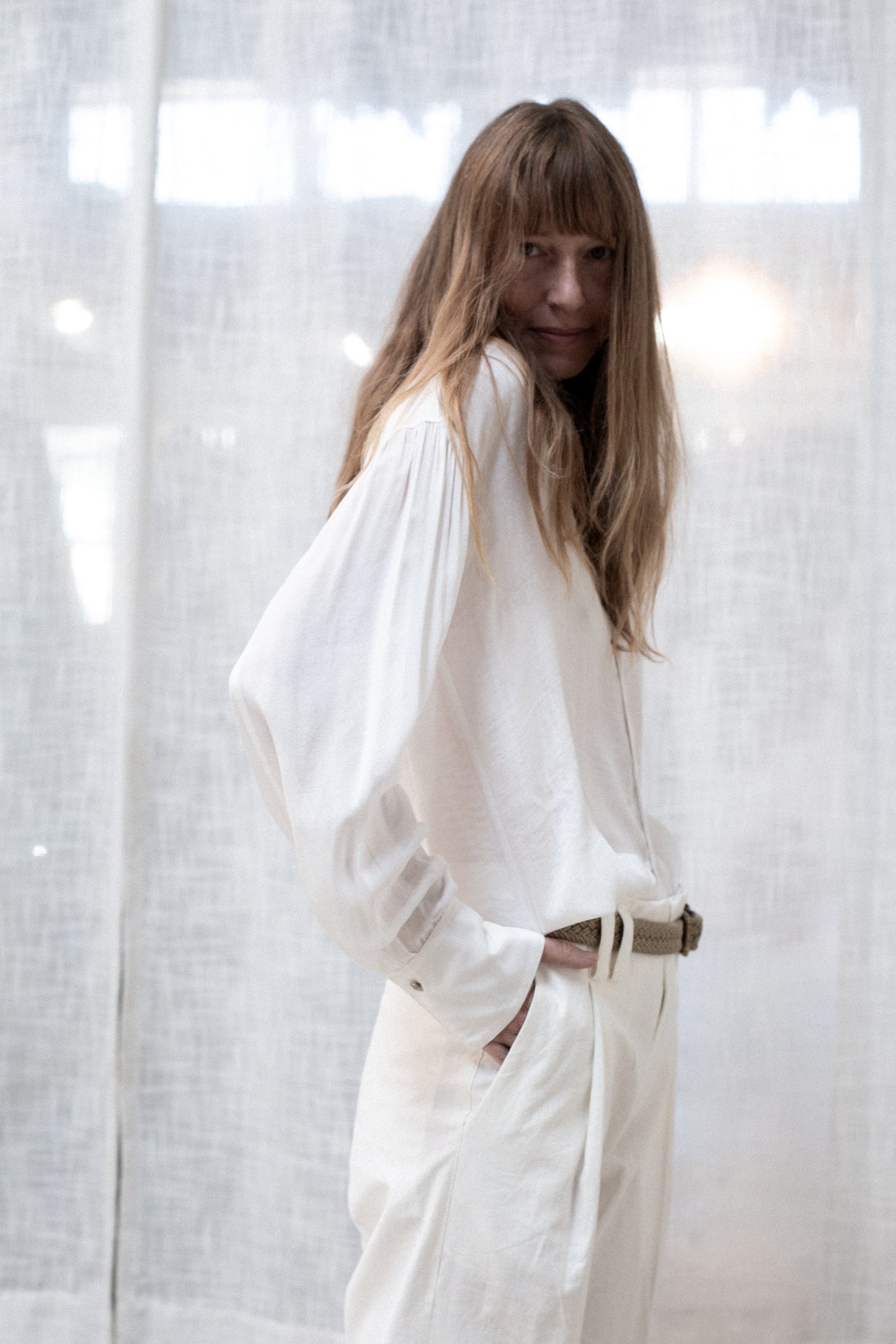 Arc White Silk Shirt