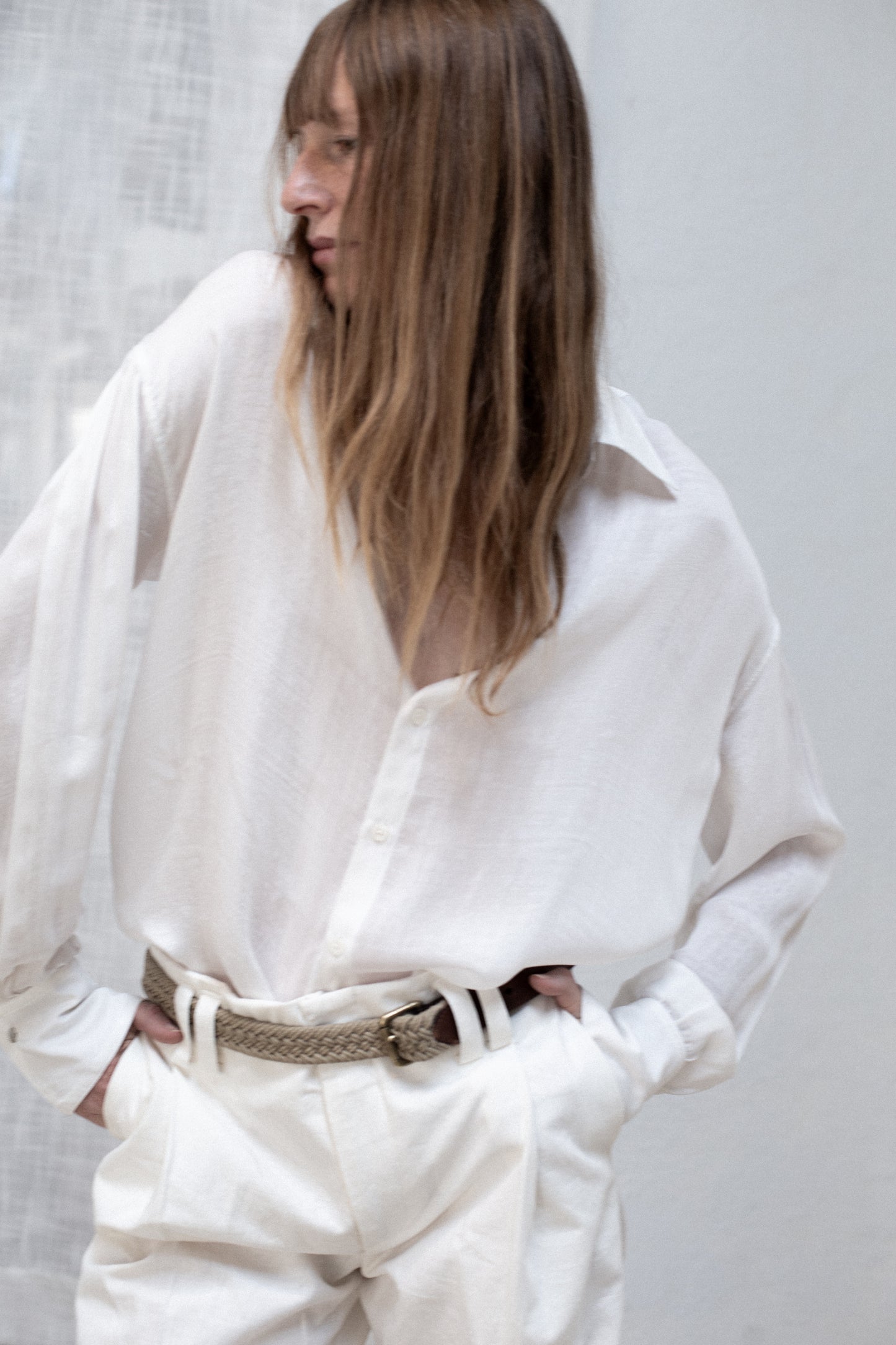 Arc White Silk Shirt