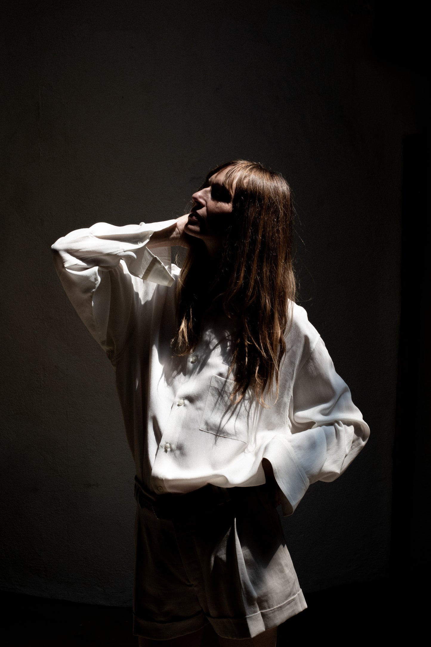 Dress Shirt in White Tencel