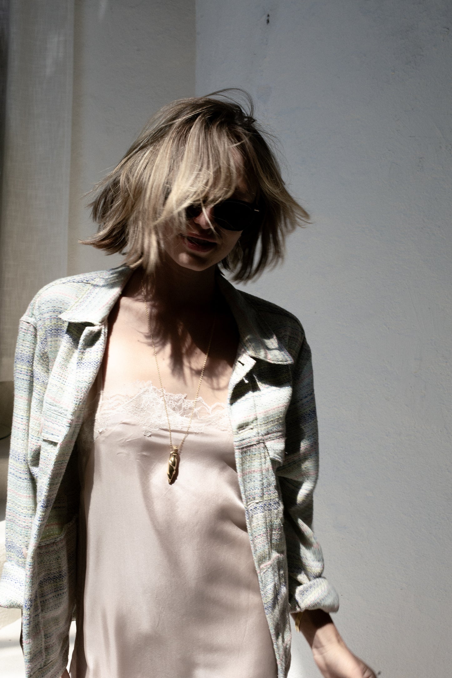 Slip Dress in Cream Silk