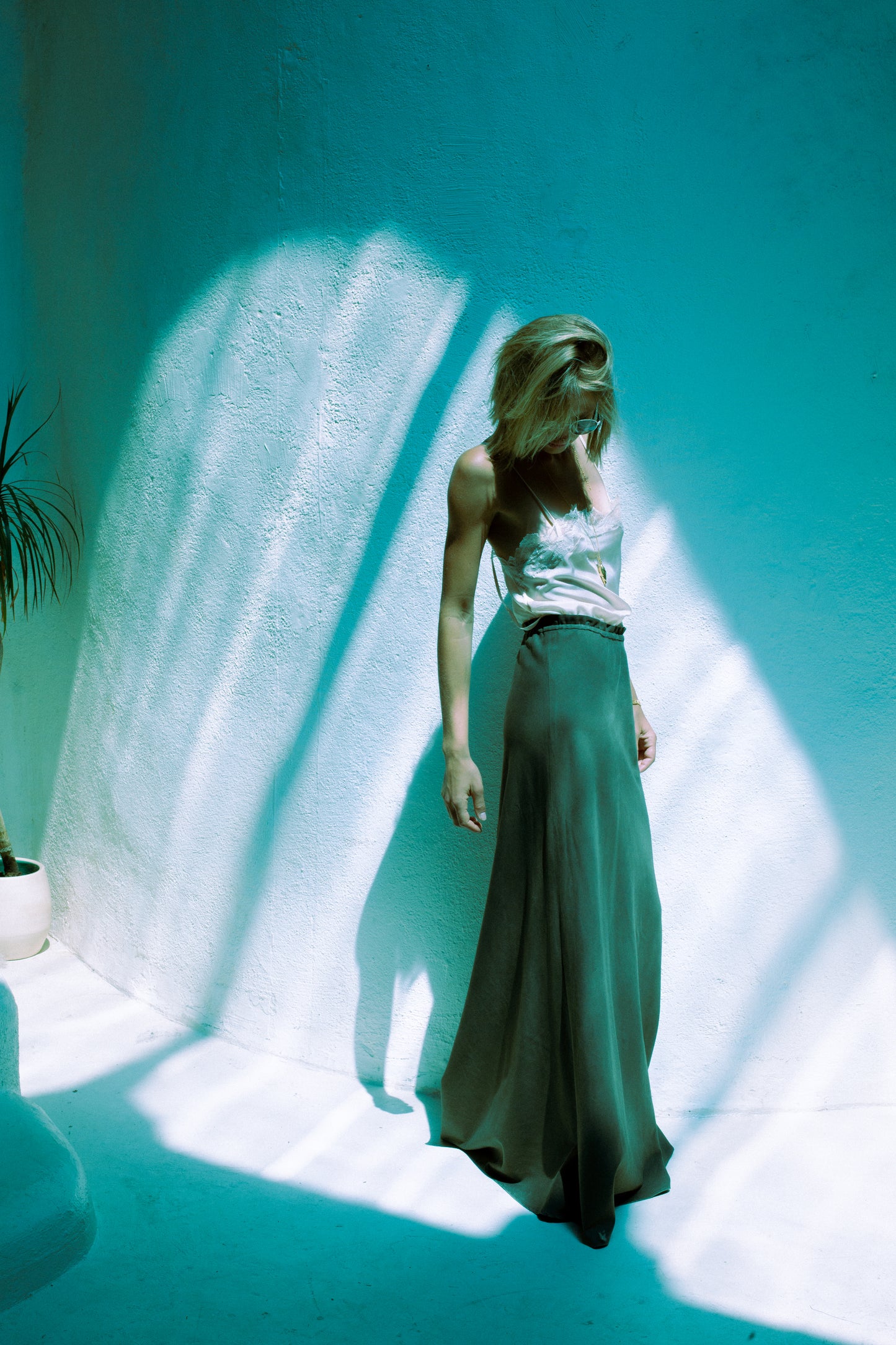Olive Long Skirt
