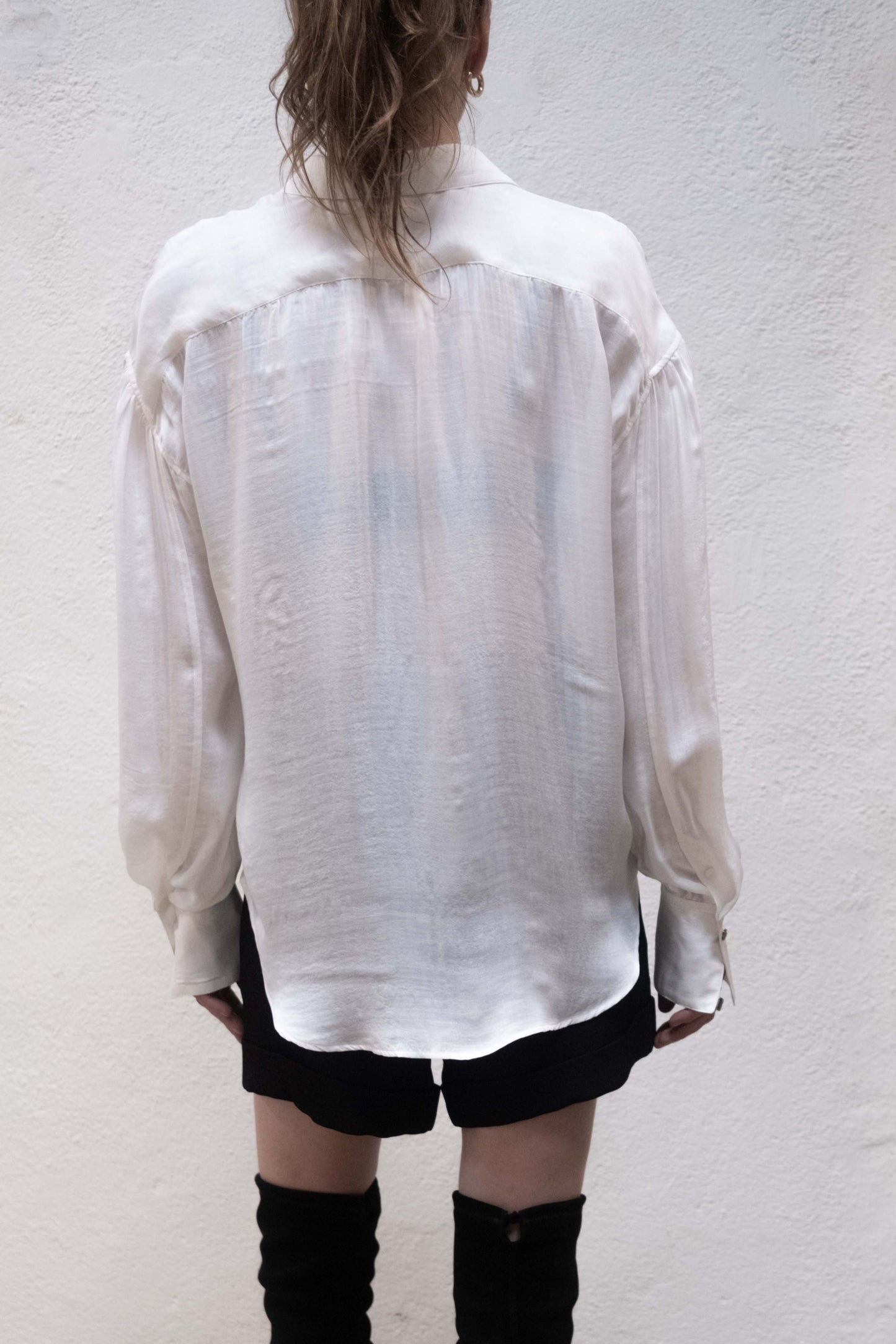 Arc White Silk Shirt