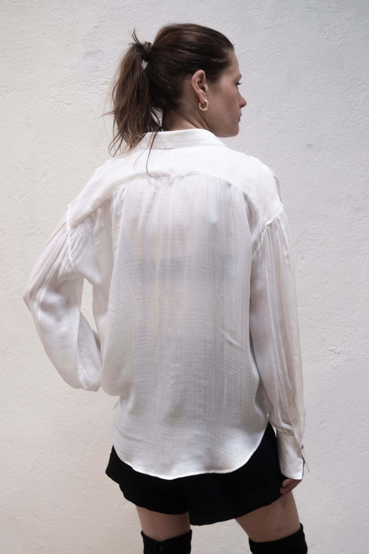 Arc White Silk Shirt