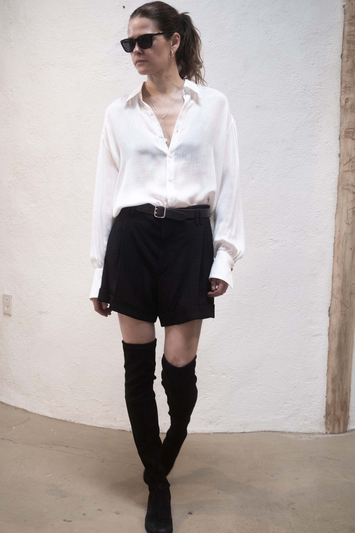 Arc White Silk Shirt
