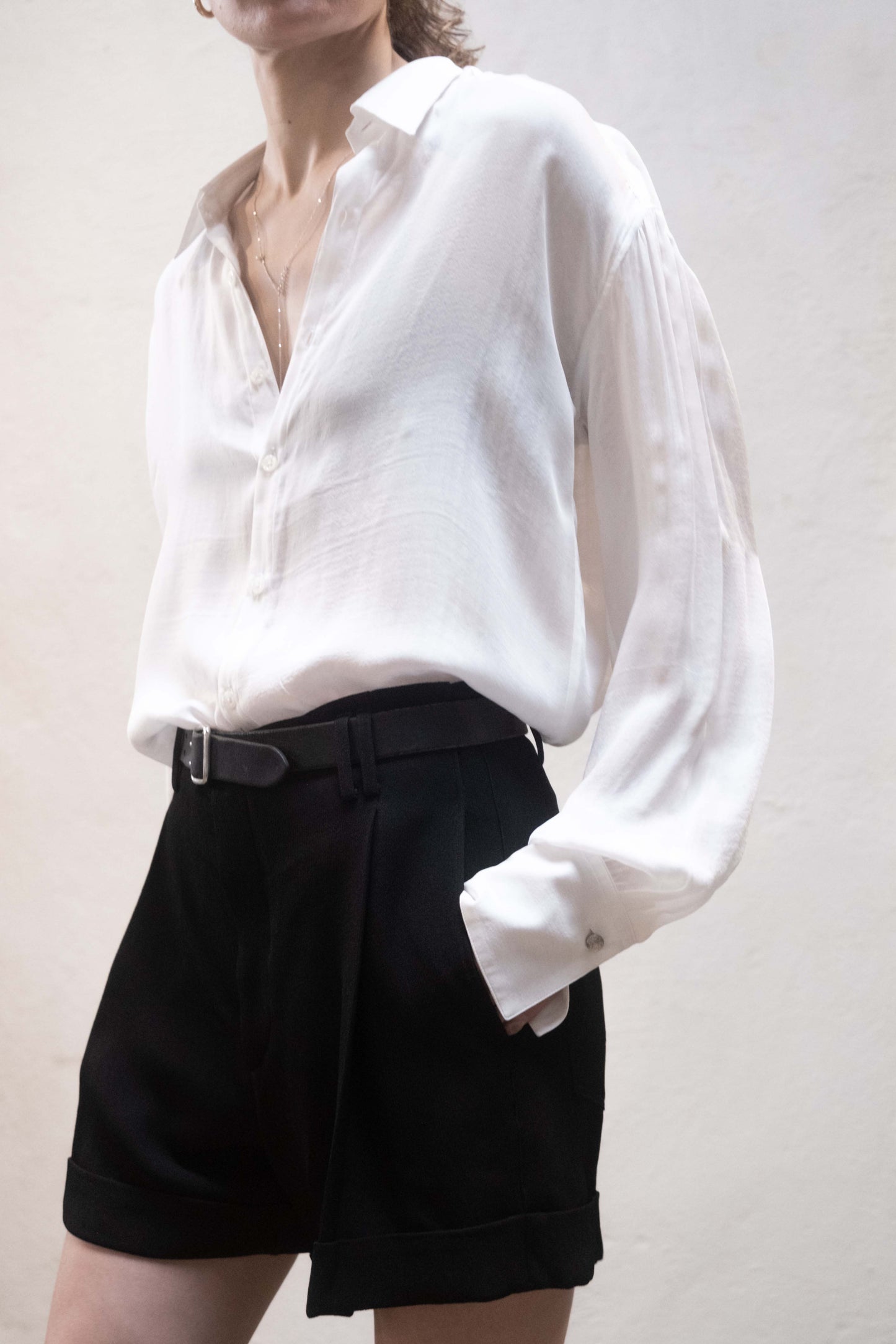 Arc White Silk Shirt
