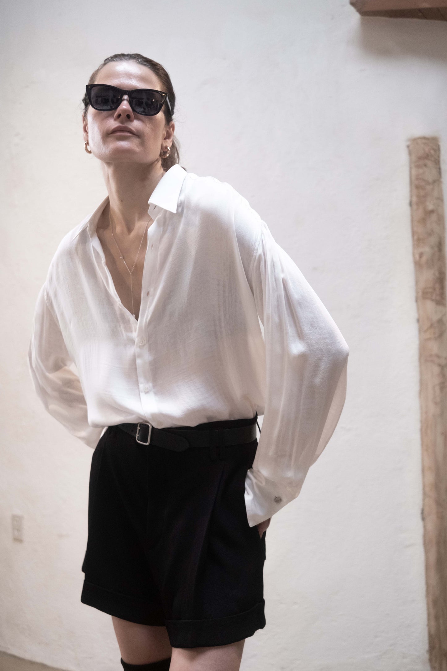 Arc White Silk Shirt