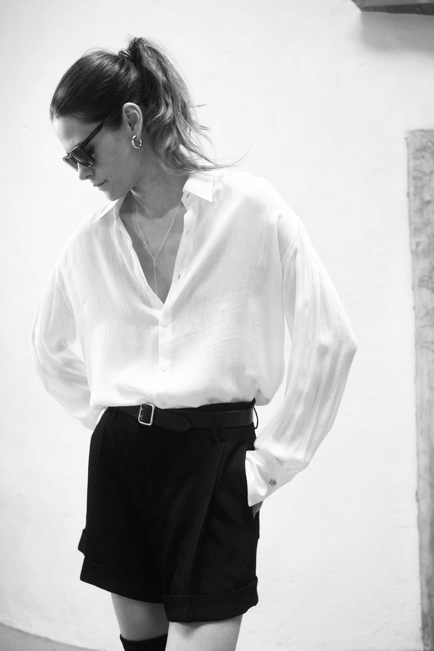 Arc White Silk Shirt
