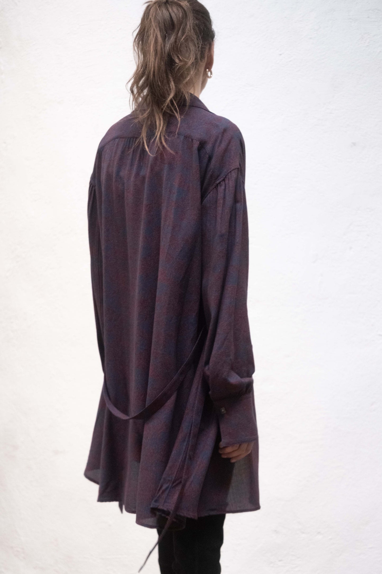 Arc Dress Blue / Maroon Jaquard Rayon