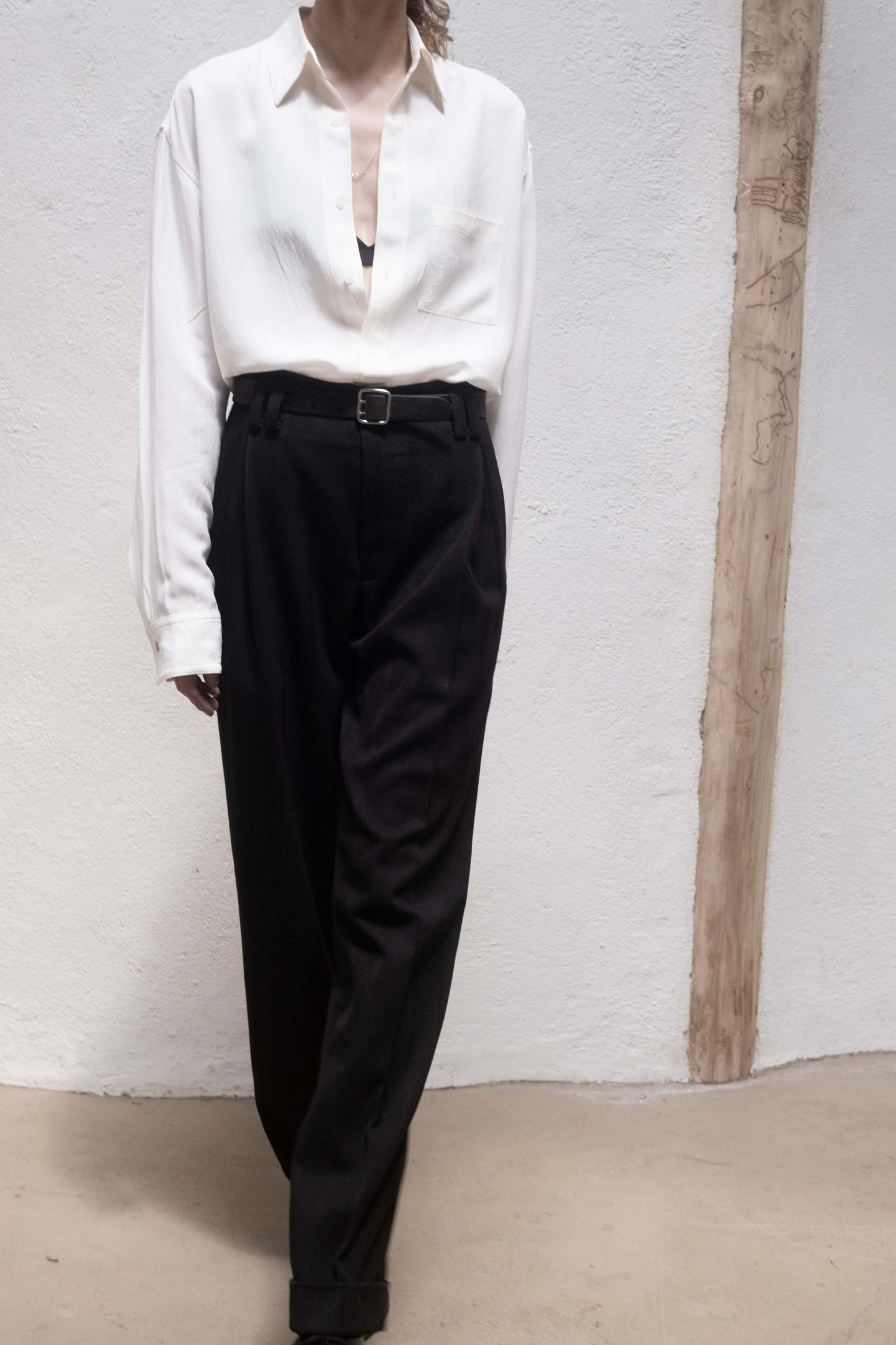 Dress Shirt in White Tencel