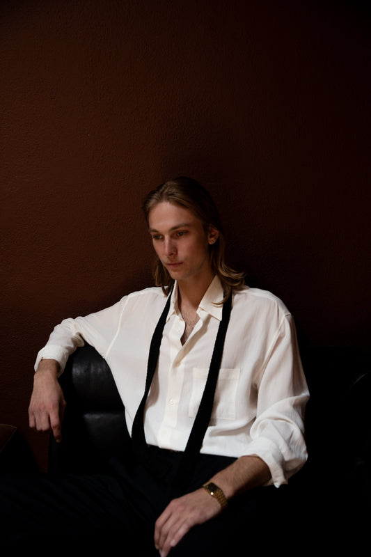 Dress Shirt in White Tencel