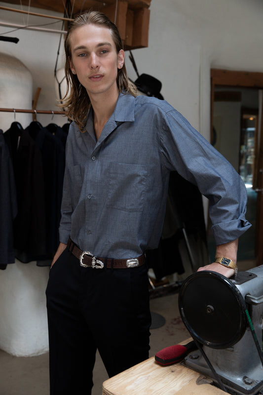Casual Shirt in Grey Cotton