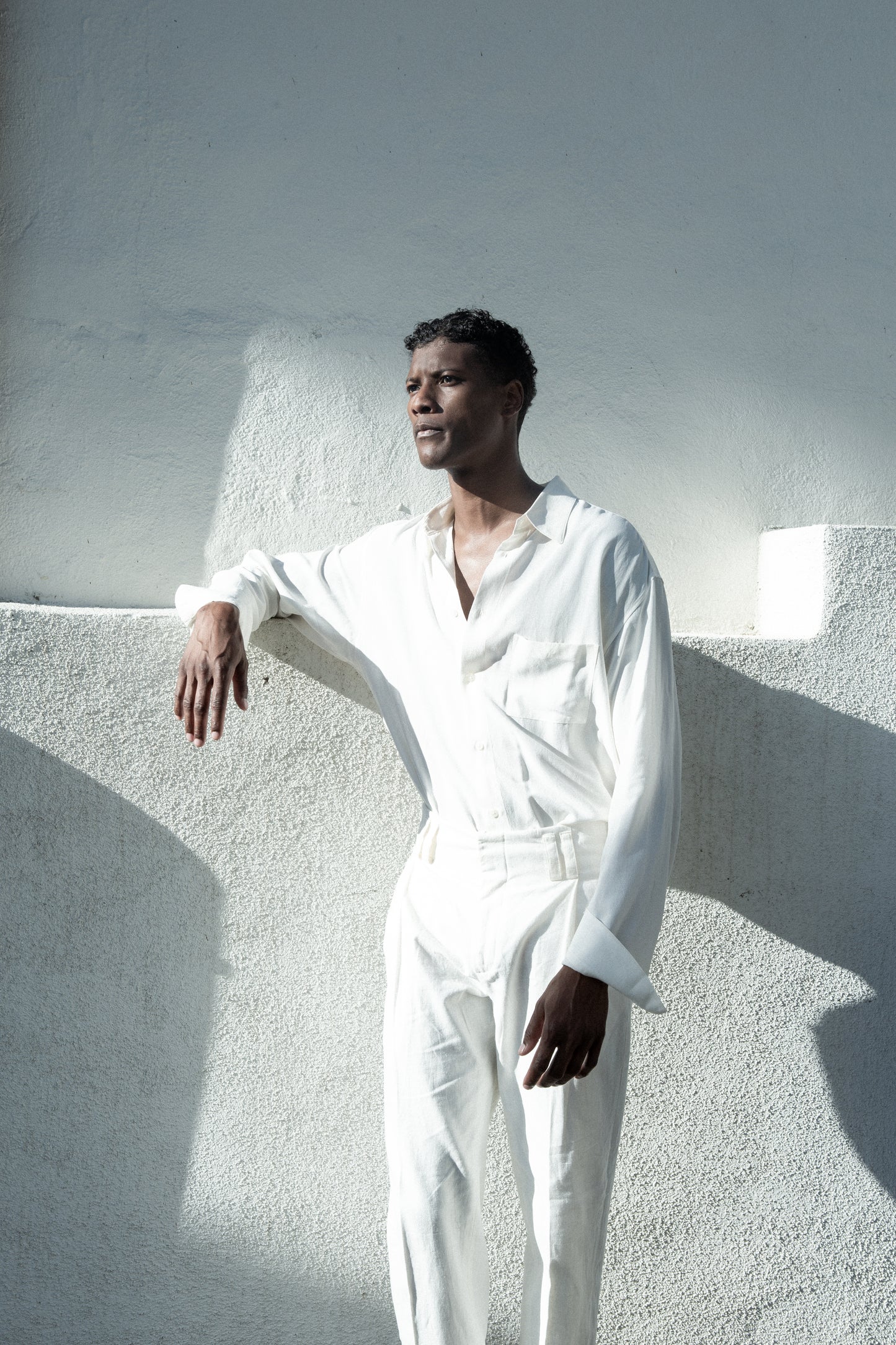 Dress Shirt in White Tencel