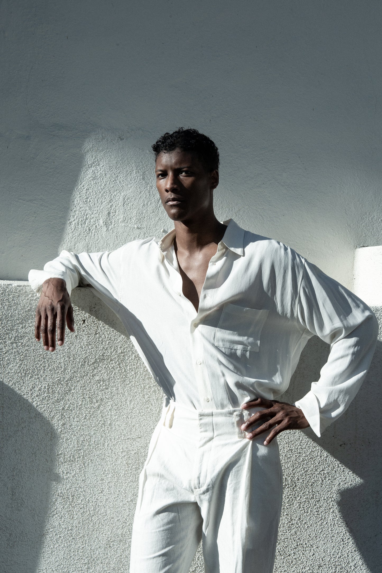 Dress Shirt in White Tencel