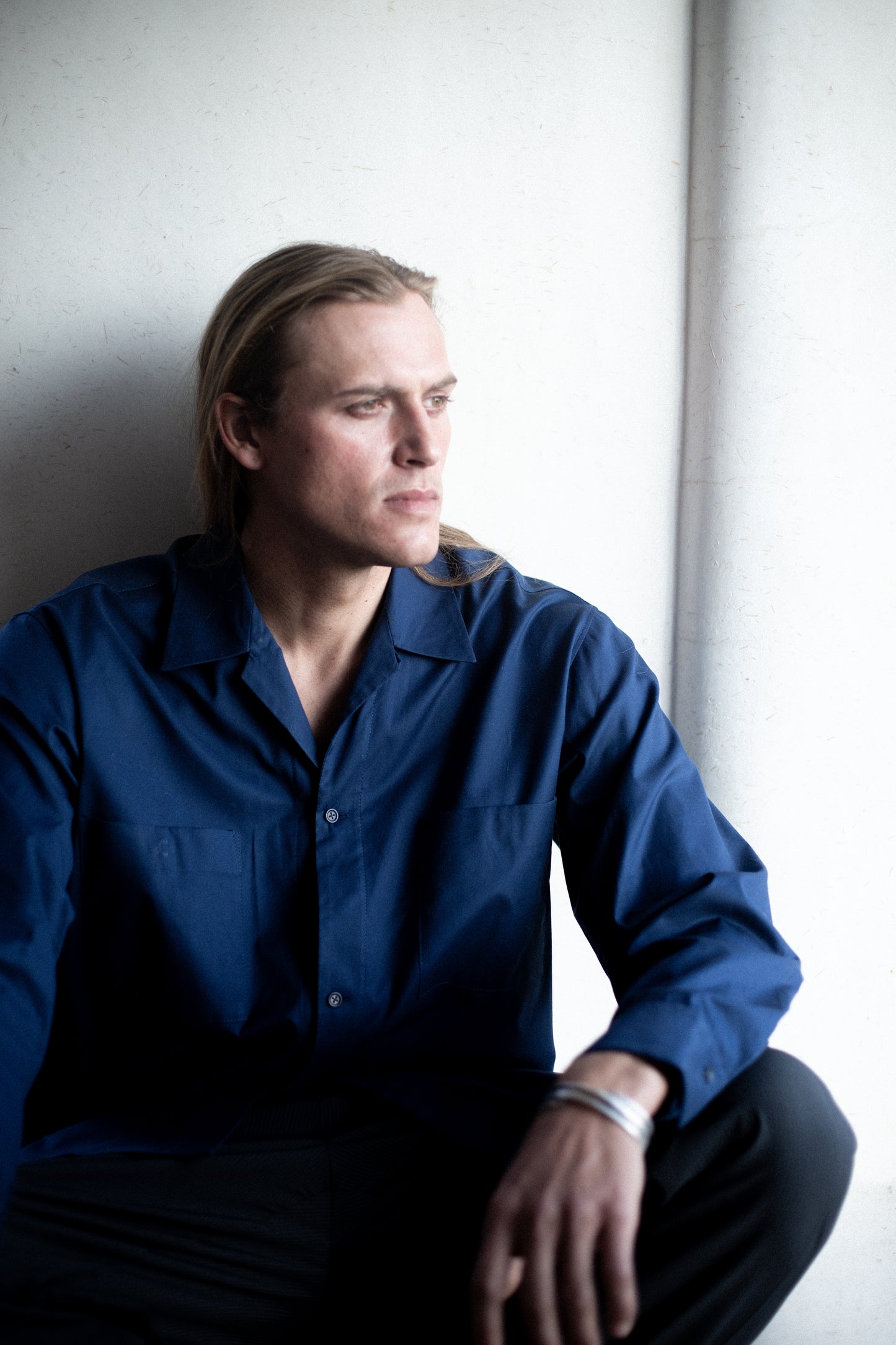 Casual Shirt in Blue Cotton